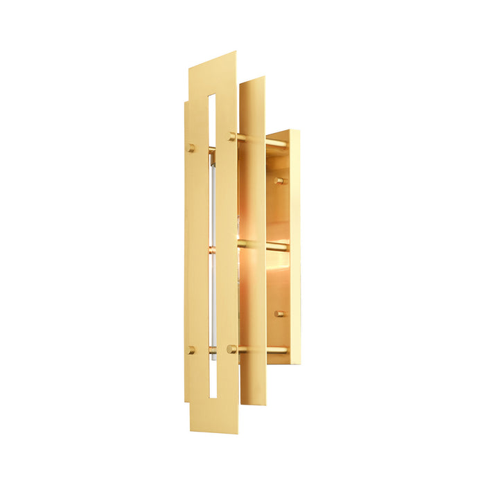 Livex Lighting 21773-12 One Light Outdoor Wall Lantern, Satin Brass