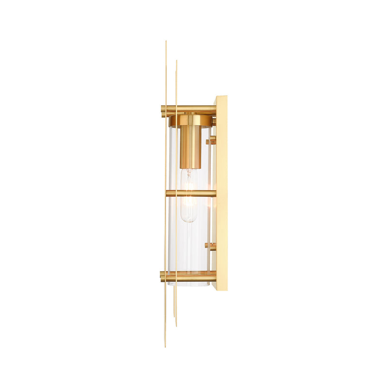 Livex Lighting 21773-12 One Light Outdoor Wall Lantern, Satin Brass