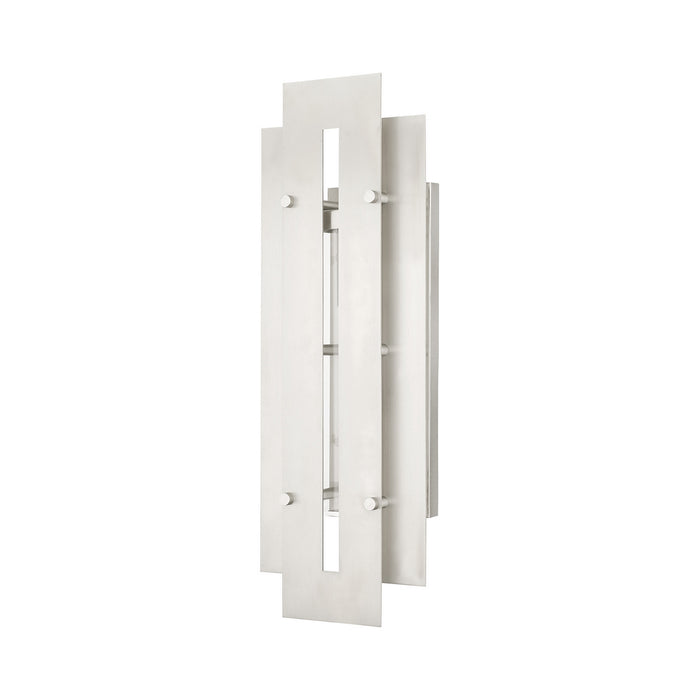 Livex Lighting 21773-91 One Light Outdoor Wall Lantern, Brushed Nickel