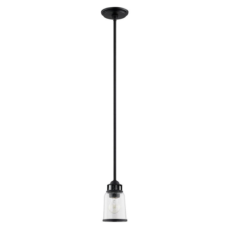 Livex Lighting 40021-04 One Light Pendant, Black