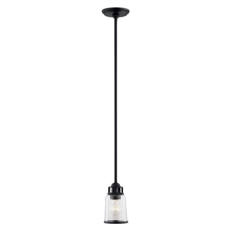 Livex Lighting 40021-04 One Light Pendant, Black