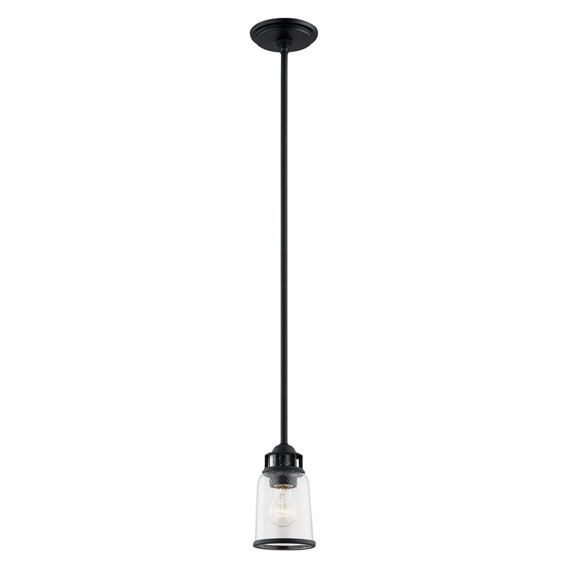 Livex Lighting 40021-04 One Light Pendant, Black