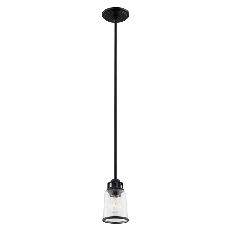 Livex Lighting 40021-04 One Light Pendant, Black