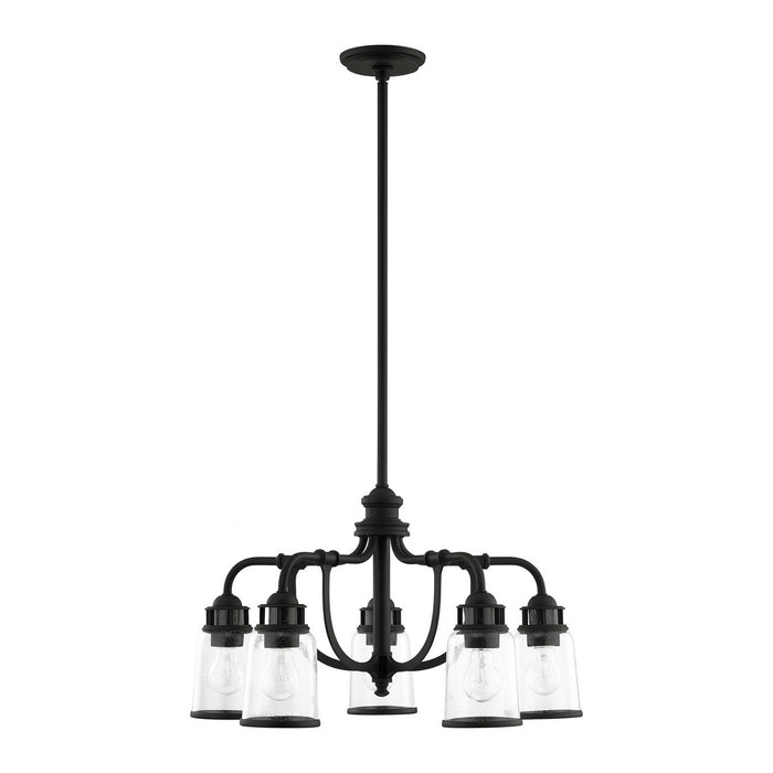 Livex Lighting 40025-04 Five Light Chandelier, Black