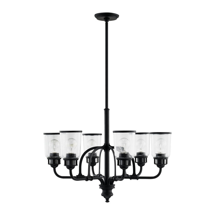 Livex Lighting 40026-04 Six Light Chandelier, Black