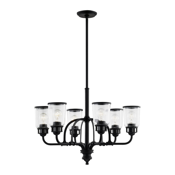 Livex Lighting 40026-04 Six Light Chandelier, Black