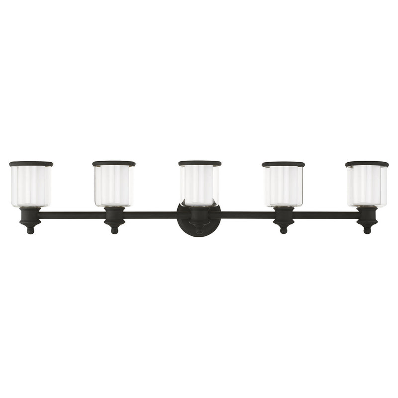 Livex Lighting 40215-04 Five Light Vanity, Black