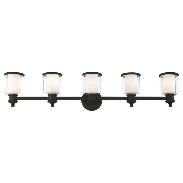 Livex Lighting 40215-04 Five Light Vanity, Black