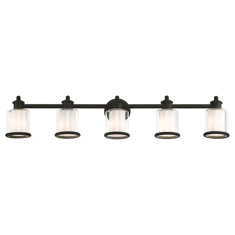 Livex Lighting 40215-04 Five Light Vanity, Black
