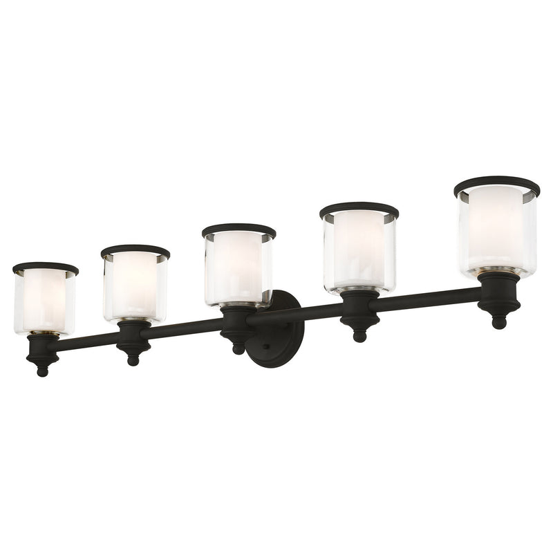 Livex Lighting 40215-04 Five Light Vanity, Black