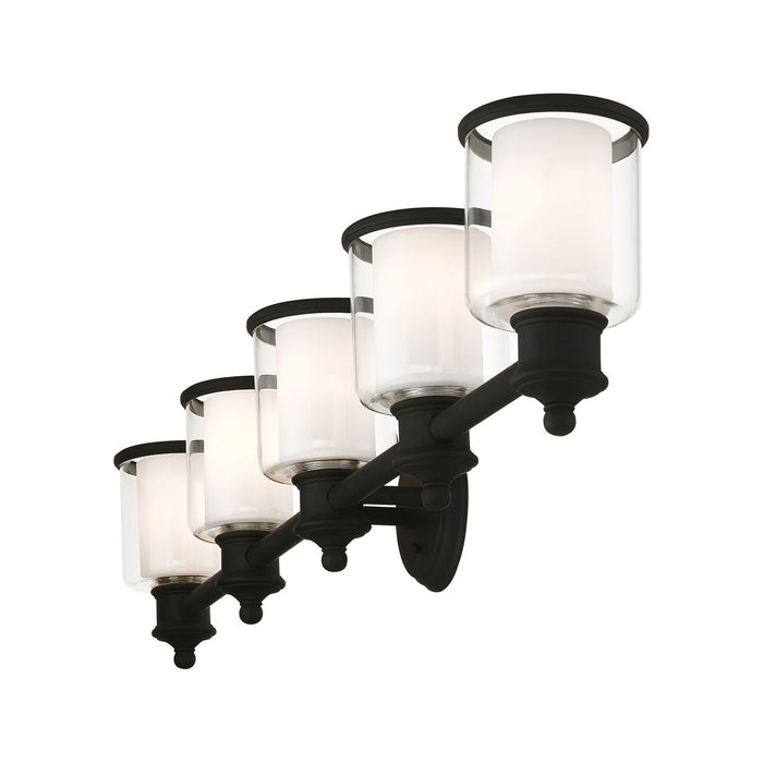 Livex Lighting 40215-04 Five Light Vanity, Black