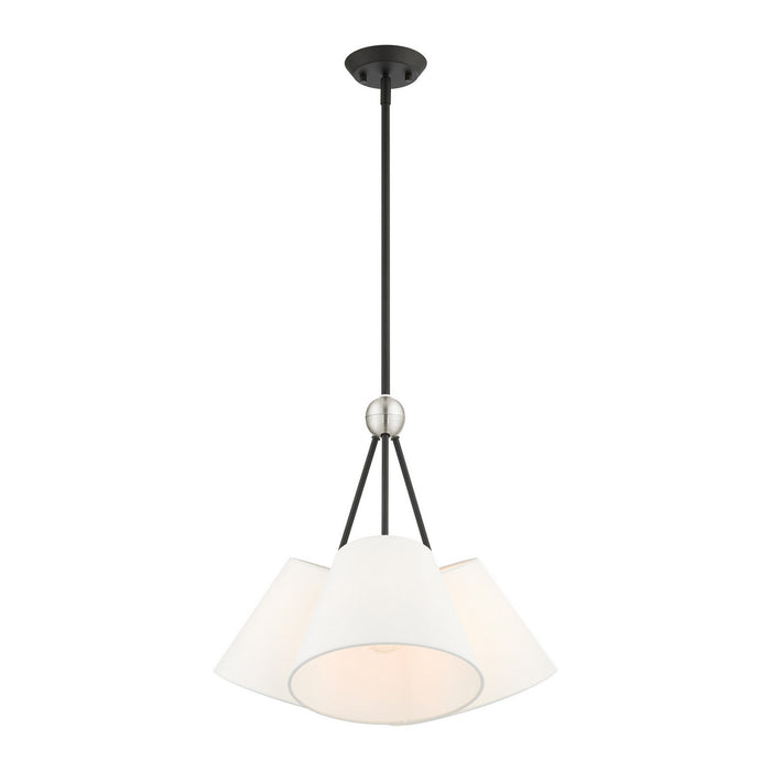 Livex Lighting 40563-04 Three Light Chandelier, Black