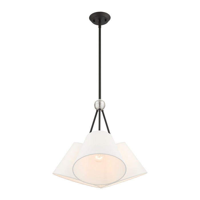 Livex Lighting 40563-04 Three Light Chandelier, Black