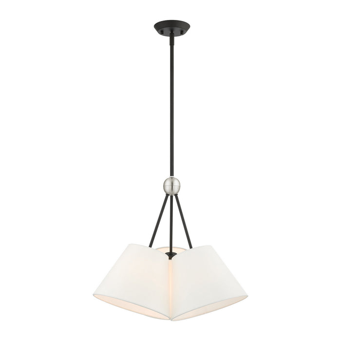 Livex Lighting 40563-04 Three Light Chandelier, Black