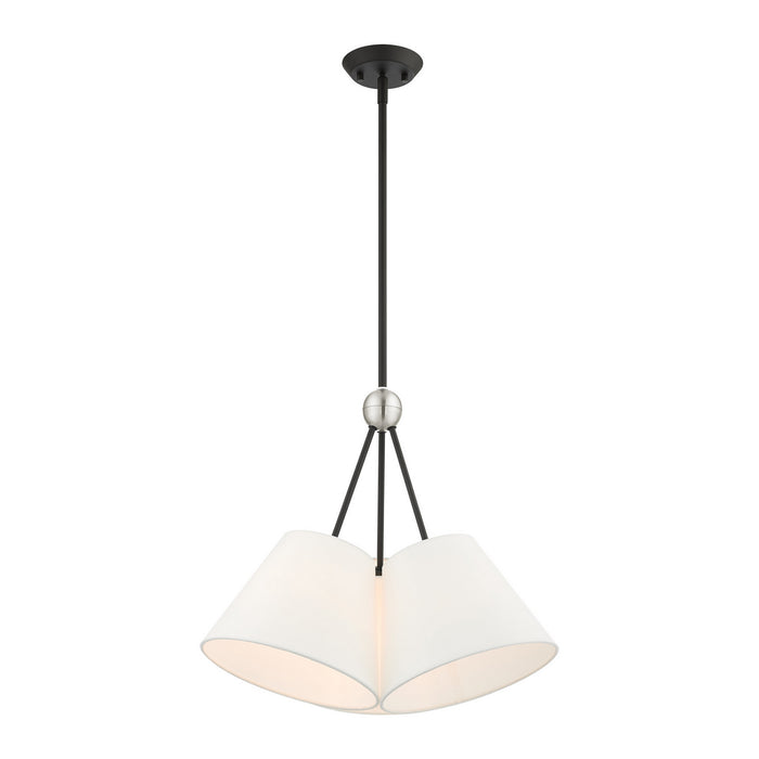 Livex Lighting 40563-04 Three Light Chandelier, Black