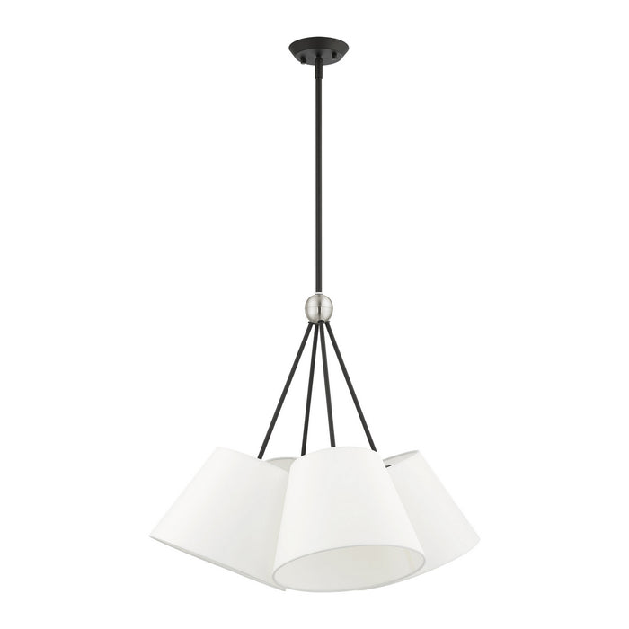 Livex Lighting 40564-04 Four Light Chandelier, Black