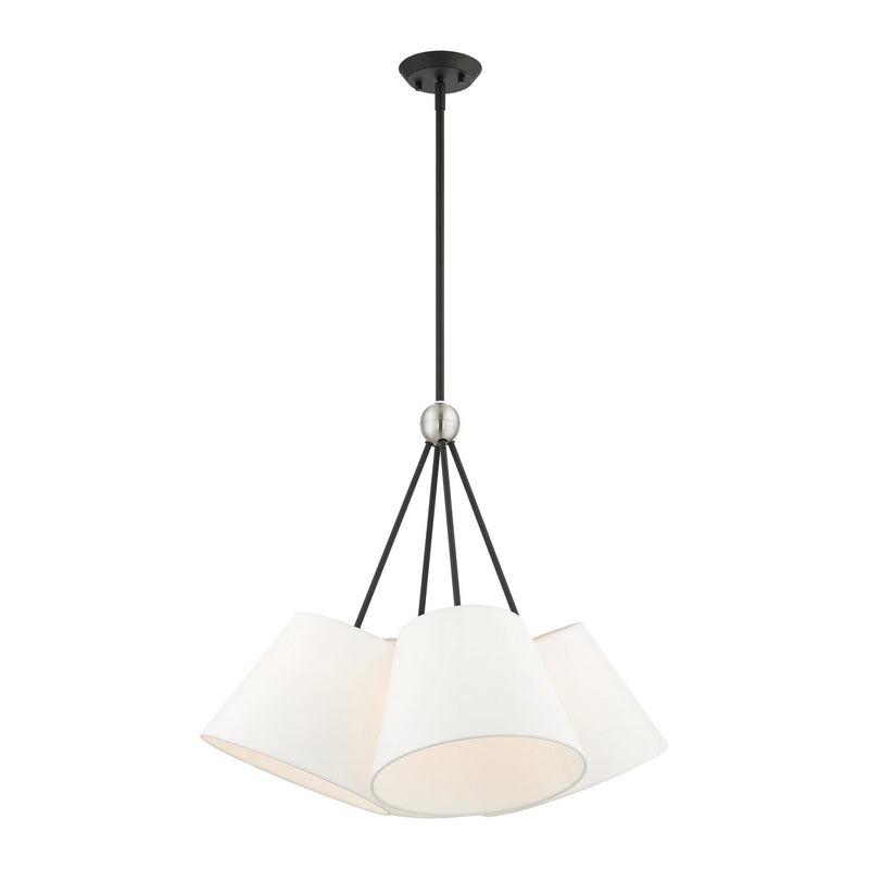 Livex Lighting 40564-04 Four Light Chandelier, Black