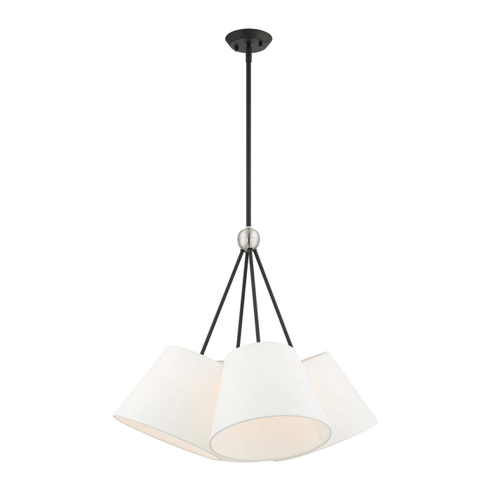 Livex Lighting 40564-04 Four Light Chandelier, Black