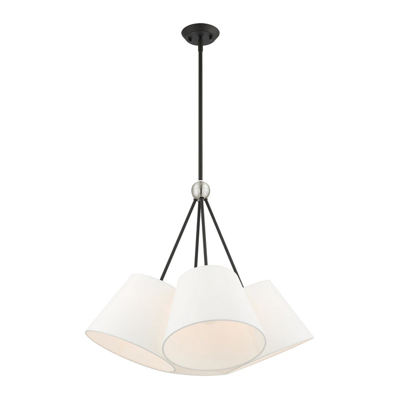 Livex Lighting 40564-04 Four Light Chandelier, Black