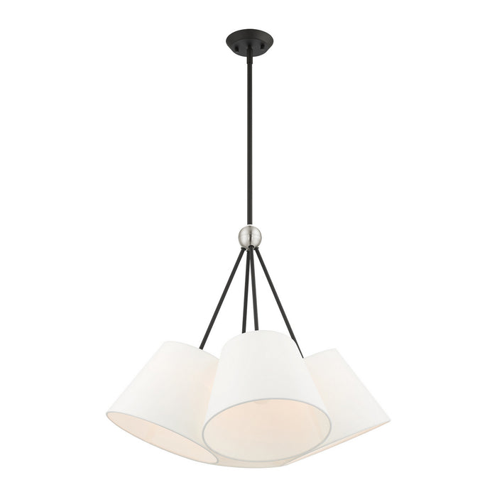 Livex Lighting 40564-04 Four Light Chandelier, Black