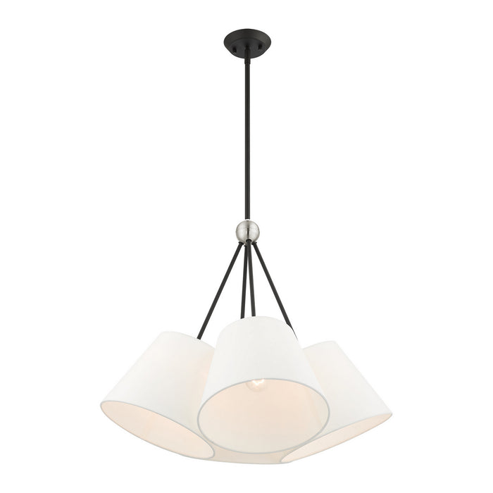 Livex Lighting 40564-04 Four Light Chandelier, Black