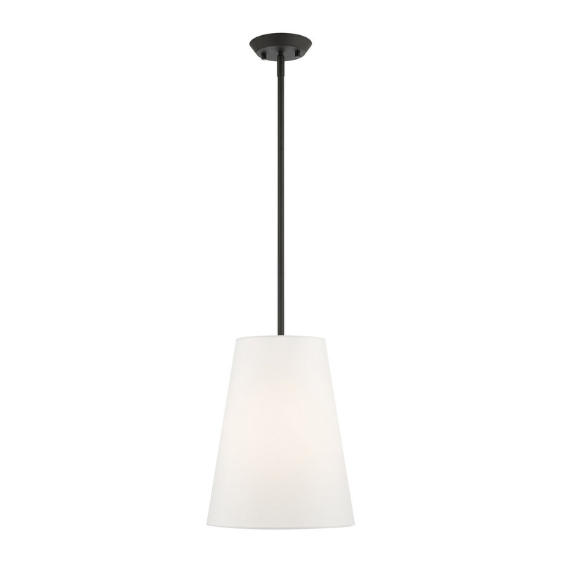 Livex Lighting 40567-04 One Light Pendant, Black