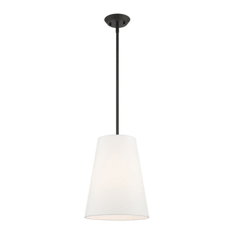 Livex Lighting 40567-04 One Light Pendant, Black