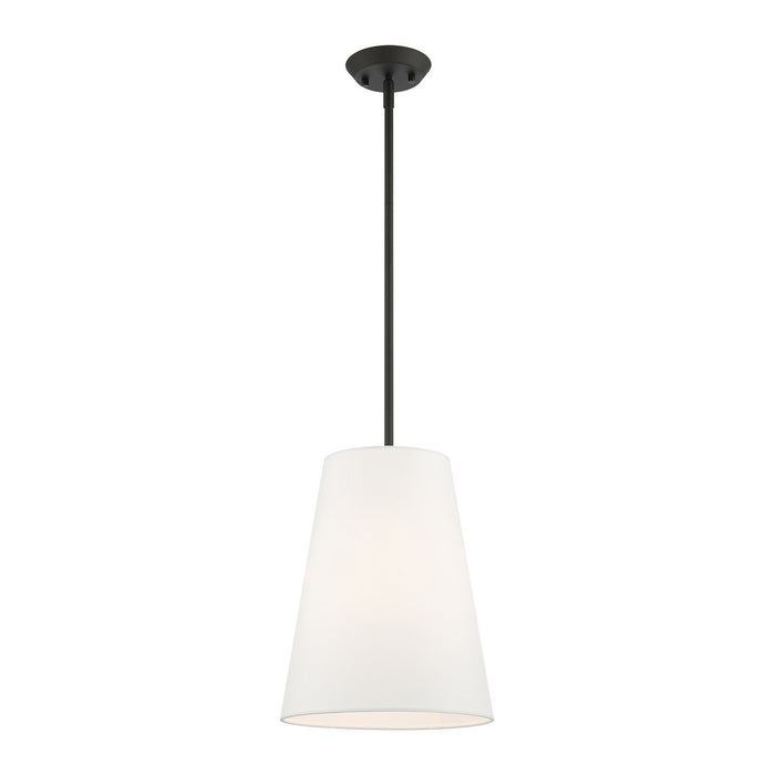 Livex Lighting 40567-04 One Light Pendant, Black