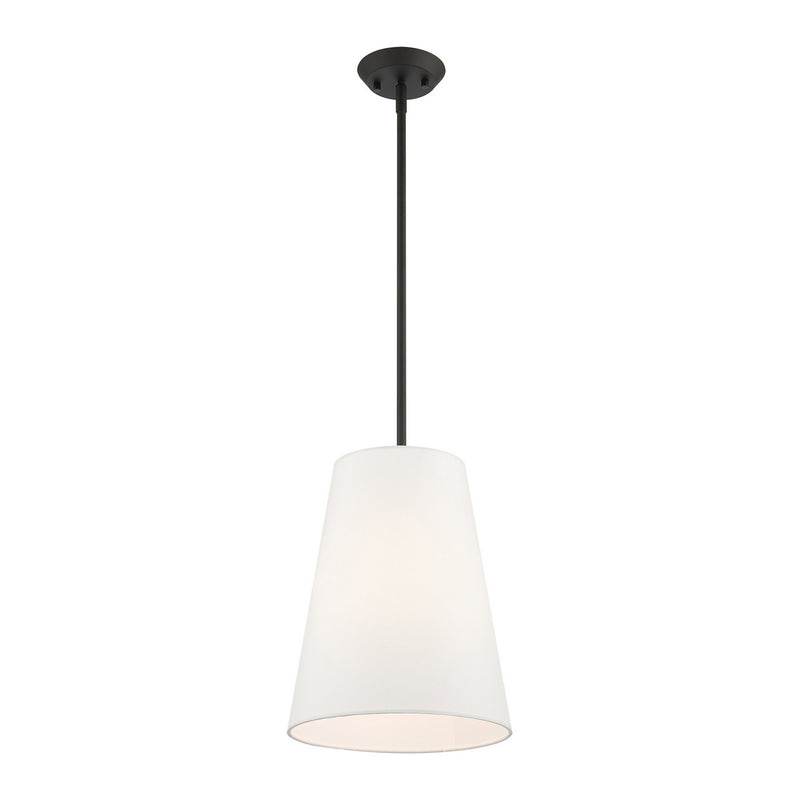 Livex Lighting 40567-04 One Light Pendant, Black