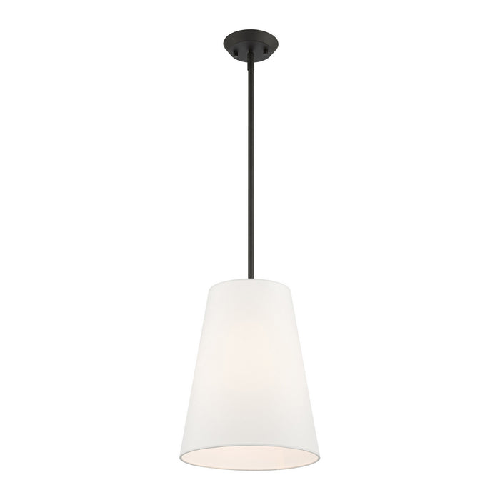 Livex Lighting 40567-04 One Light Pendant, Black