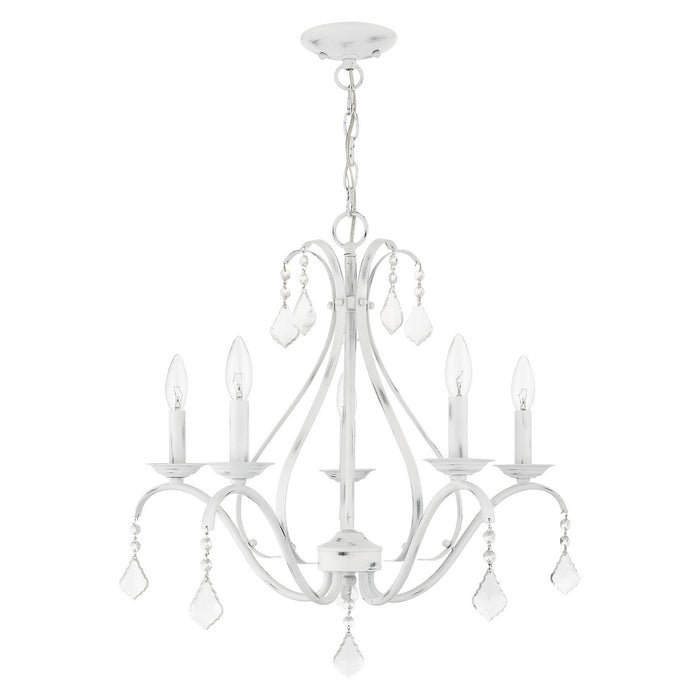Livex Lighting 40845-60 Five Light Chandelier, Antique White