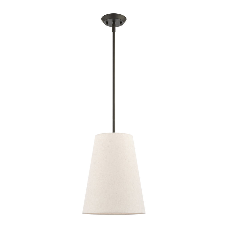 Livex Lighting 41387-07 One Light Pendant, Bronze