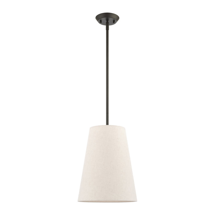 Livex Lighting 41387-07 One Light Pendant, Bronze