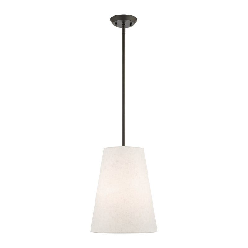 Livex Lighting 41387-07 One Light Pendant, Bronze