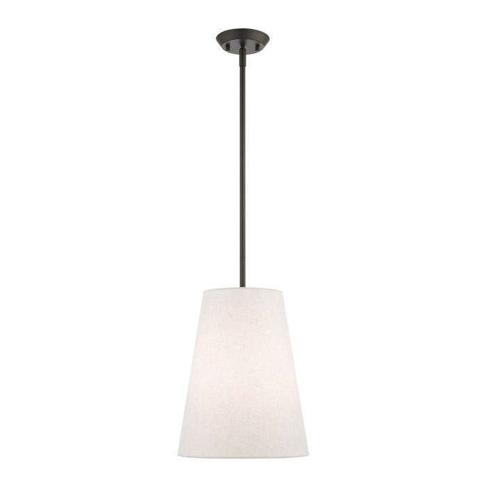 Livex Lighting 41387-07 One Light Pendant, Bronze