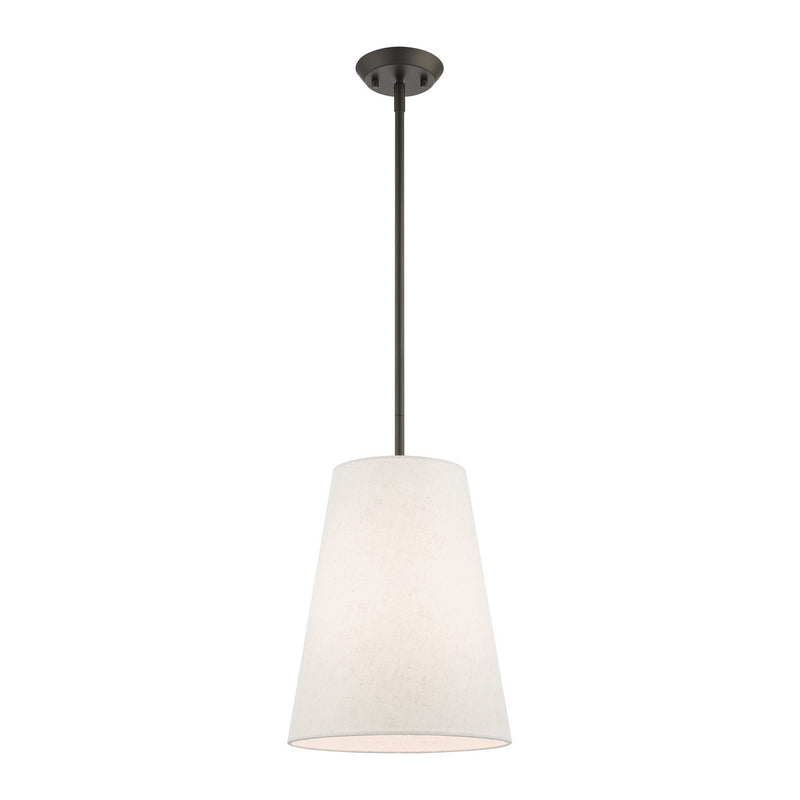 Livex Lighting 41387-07 One Light Pendant, Bronze