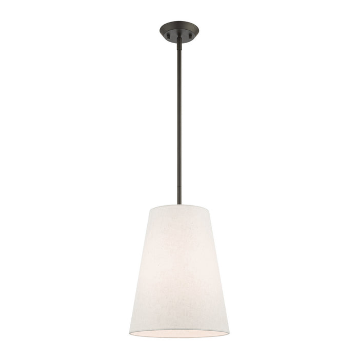 Livex Lighting 41387-07 One Light Pendant, Bronze