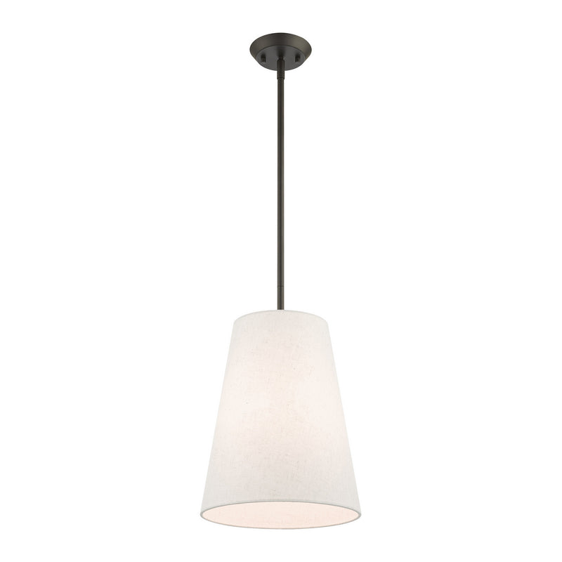 Livex Lighting 41387-07 One Light Pendant, Bronze