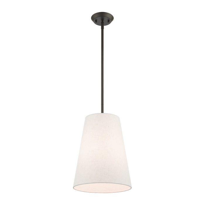 Livex Lighting 41387-07 One Light Pendant, Bronze