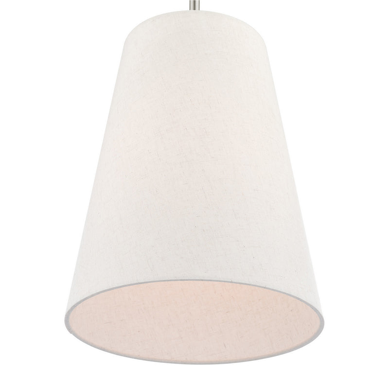 Livex Lighting 41387-91 One Light Pendant, Brushed Nickel