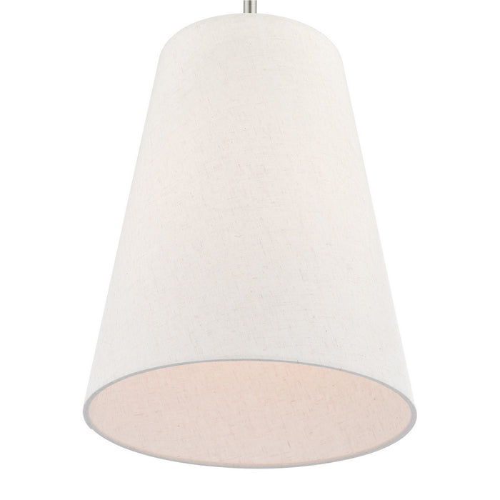 Livex Lighting 41387-91 One Light Pendant, Brushed Nickel