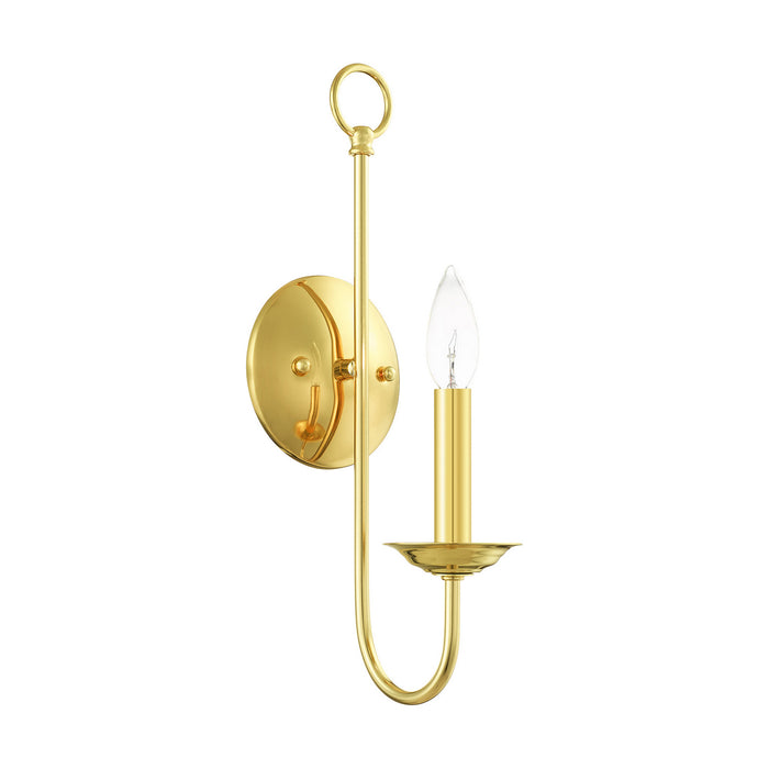 Livex Lighting 42681-02 One Light Wall Sconce, Polished Brass