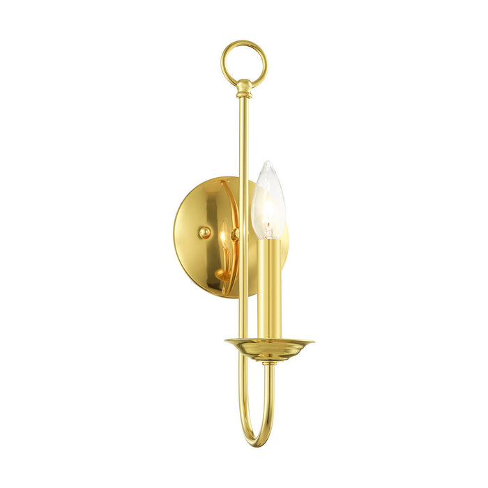 Livex Lighting 42681-02 One Light Wall Sconce, Polished Brass
