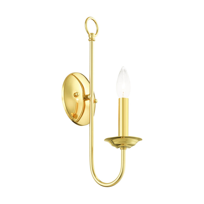 Livex Lighting 42681-02 One Light Wall Sconce, Polished Brass
