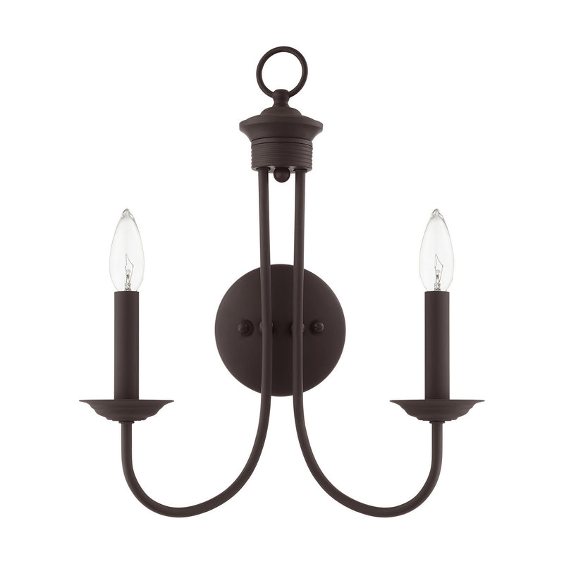 Livex Lighting 42682-07 Two Light Wall Sconce, Bronze