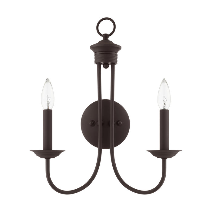 Livex Lighting 42682-07 Two Light Wall Sconce, Bronze