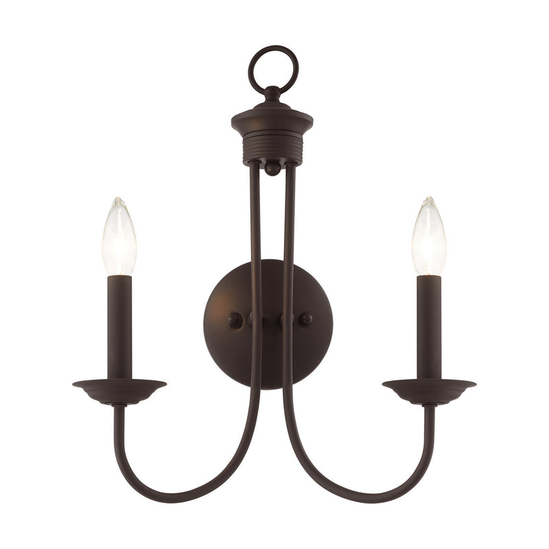 Livex Lighting 42682-07 Two Light Wall Sconce, Bronze