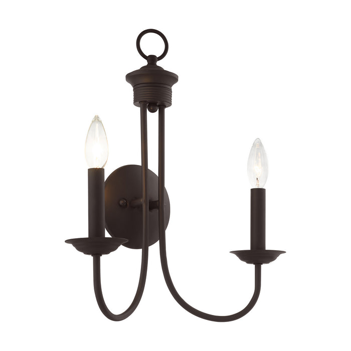 Livex Lighting 42682-07 Two Light Wall Sconce, Bronze