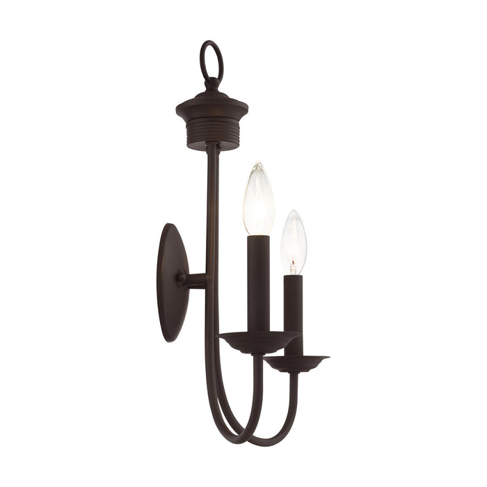 Livex Lighting 42682-07 Two Light Wall Sconce, Bronze