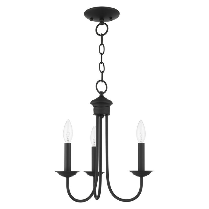 Livex Lighting 42683-04 Three Light Chandelier, Black